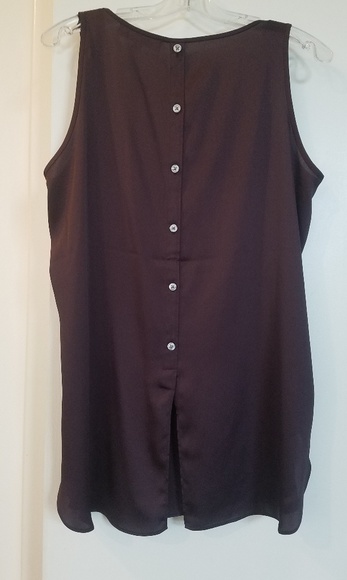 Ann Taylor flowy tank top. Large, Wine Color - Picture 2 of 2